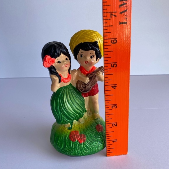 VTG 1974 Hawaiian Couple‎ Spinning Music Box Spencer Gifts made in Japan Works - Picture 5 of 5